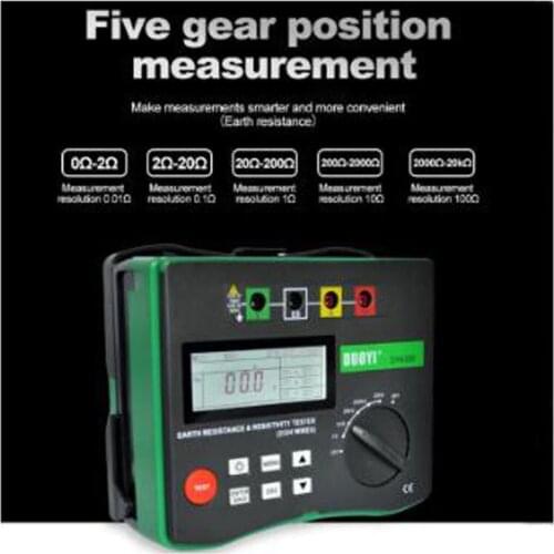 DY4300 digital ground tester ground resistance megohmmeter and soil resistivity component tester