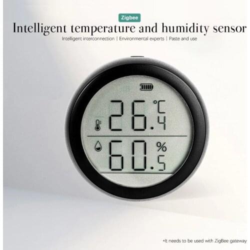 2021 Tuya ZigBee Temperature Humidity Sensor Low Power Consumption Battery Powered Smart Home Automation For Alexa Google Home