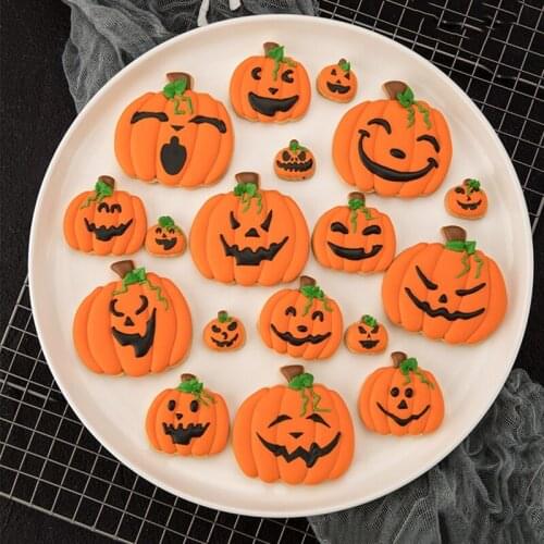 Pumpkin lantern Halloween pumpkin biscuit mold, icing biscuit cut model, coffee printing mold, tiramisu household baking tools