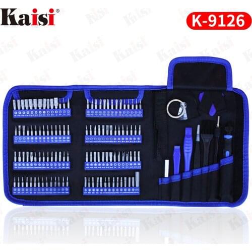 Kaisi 126 in 1 Screwdriver Set of Screw Driver Bit Set Multi-function Precision Mobile Phone Repair Device Hand Tools Torx Hex