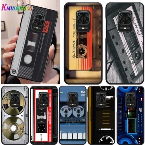 Classical Old Cassette for Redmi K30i K30 9T K30T K30S K20 10X 9i 9AT 9A 9C 9 5G 4G Pro Ultra Prime Black Phone Case