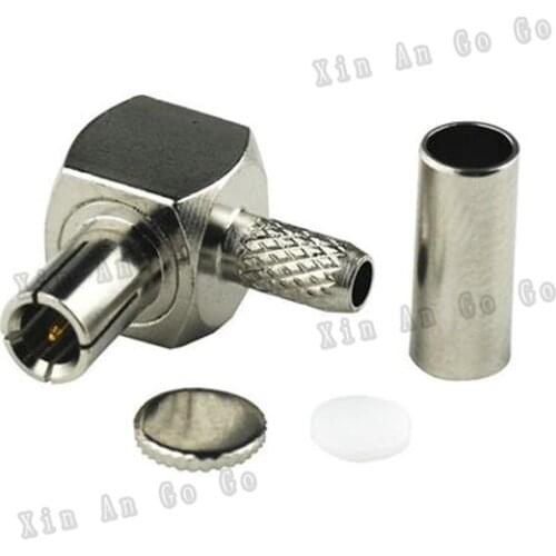 100pcs TS9 connector TS9 Male Right Angle Crimp For RG174 RG188 RG316 LMR100 Coaxial cable RF Connector Huawei 3G/4G USB Modem