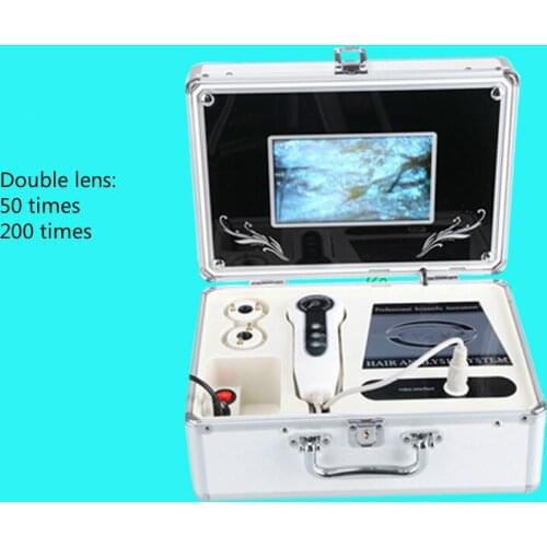 Skin, hair, hair follicle detector, with screen skin and hair tester integrated machine