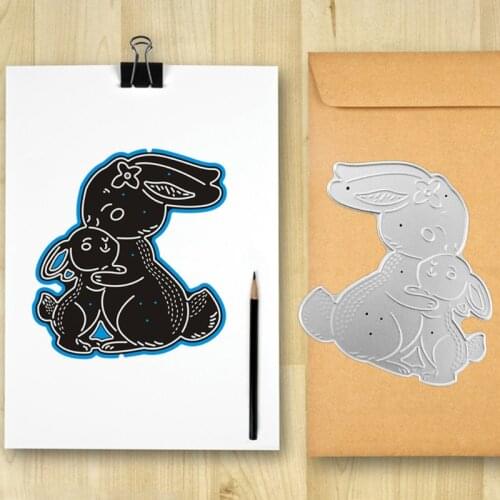 Rabbit Bunny Metal Cutting Dies Stencil Scrapbooking DIY Album Stamp Paper Card G6DB