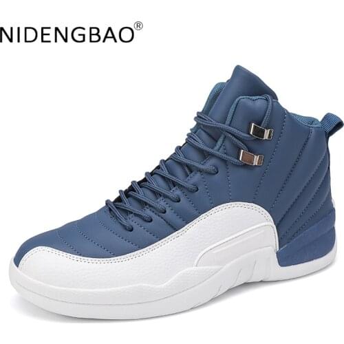 Mens Sneakers Basketball Shoes Lace Up High Top Breathable Cushioning Retro Male Running Sports Shoes Non Slip Big Size 47