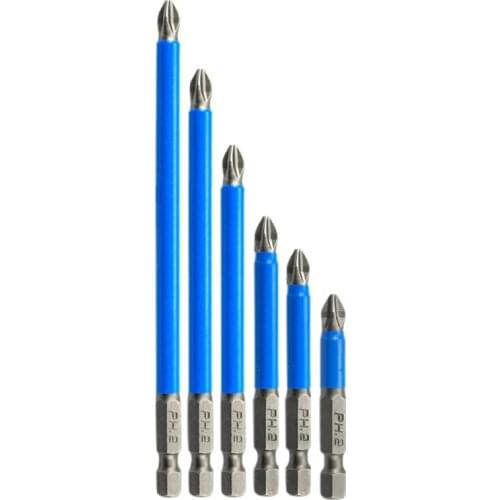 Screwdriver Bit Set 6pcs Magnetic Tip for Power Screwdriver Drill Impact Driver Tool Accessory for Workers Use