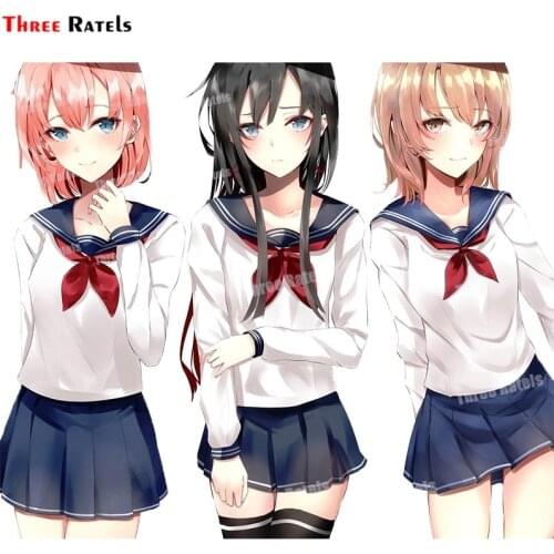 Three Ratels A59 Yuigahama Yui Yukinoshita Yukino And Isshiki Iroha Yahari Ore No Seishun Lovecome Wa Machigatteiru Car Sticker