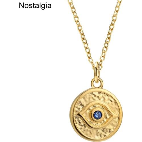 Nostalgia Evil Eye Necklace Religious Jewelry Good Luck Charms Pendants Gifts Ethnic Collares
