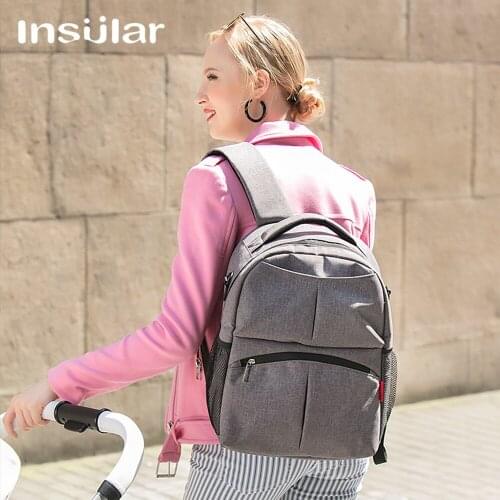 2020 NEW INSULAR Mother Bag Baby Nappy Bags Large Capacity Maternity Mummy Diaper Backpack Stroller Bag 10016