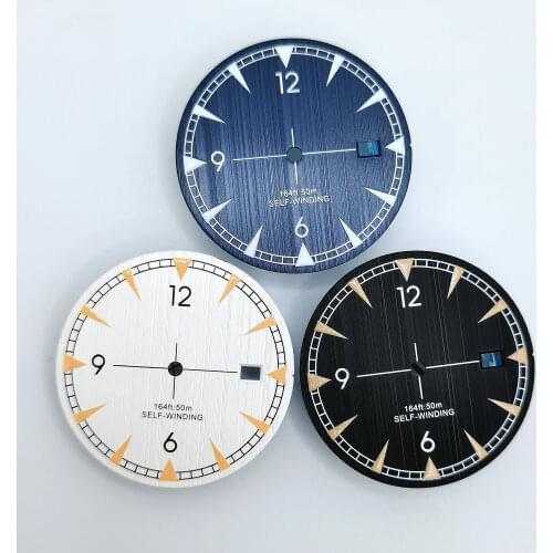 New Watch Parts 33.5MM Dial Green Luminous Fit NH35 Automatic Movement