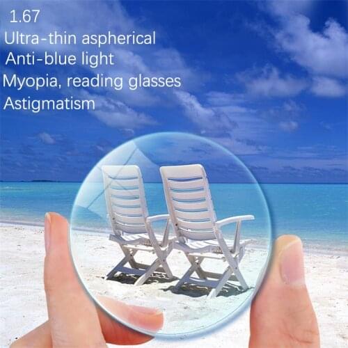 1.67 Prescription Glasses Women Optical Glasses Anti blue Light Glasses Mens Myopia Reading Glasses Astigmatism Aspherical Lens