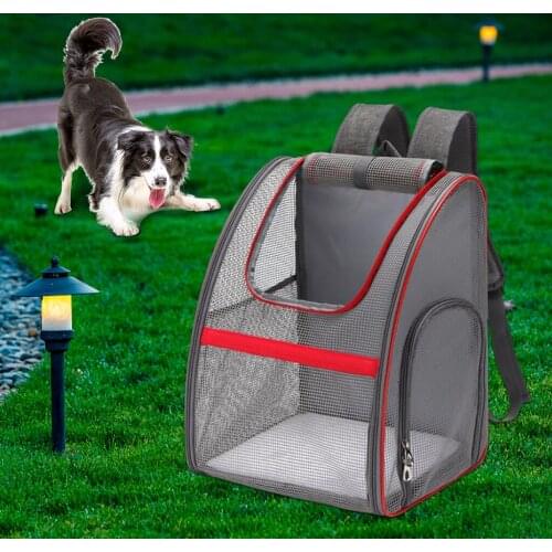 Pet Cat Carrier Outdoor Backpack Portable Travel Zipper Mesh Breathable Bag