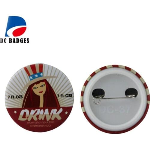 Blank pinback button material 1000sets of 37mm badge material parts