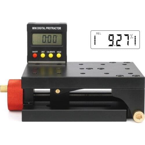 Adjustable Angle Tilt Hole Puncher Platform Multi Woodworking Aluminum Alloy Positioning Fixture Jig Digital Display