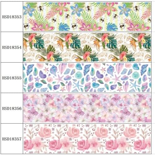 22MM 25MM 38MM 50MM 75mm Printed Pattern on Grosgrain Ribbon for diy ribbon