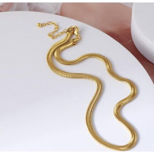 Special offer gold-plated flat necklace lock, bone chain, anklet, bracelet