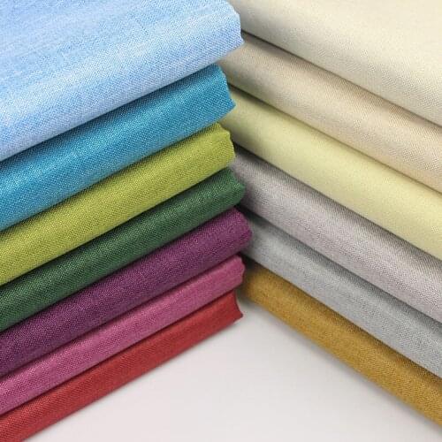 Polyester Handmade DIY Linen Blended Fabric Thickened Soft Breathable Skin-friendly Sofa Home Furnishings Background Cloth