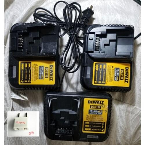 AC 220-240V 110V DCB112 Li-Ion Battery Charger for DEWALT 10.8V 12V 14.4V 18V Dcb101 Dcb200 Dcb140 Dcb105