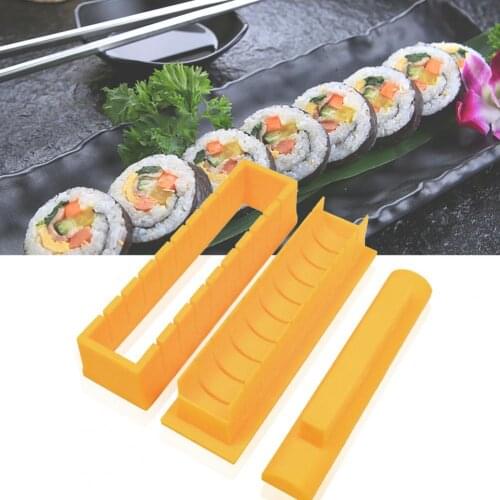 1 Set Sushi Mold Oblong Round-shaped High-quality HIPS New Rice Ball Maker for Kitchen Sushi Mold New Rice Ball Maker