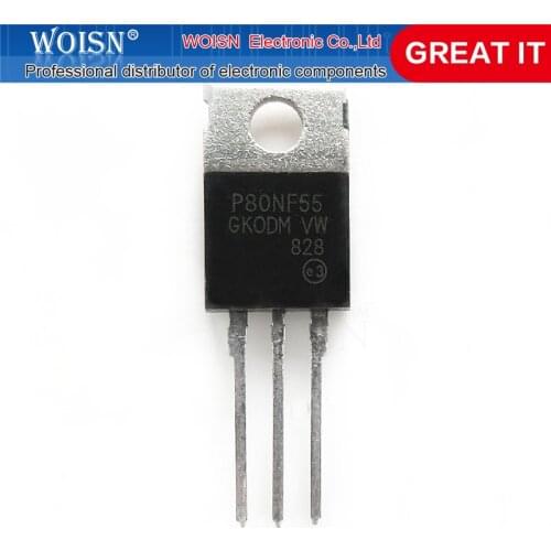 1pcs/lot STP80NF55 P80NF55 TO-220 In Stock