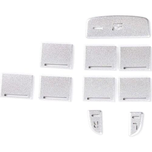 10 PCS Car Aluminum Window Glass Lift Switch Button Sticker Decorative Cover Trim for XF 2012-2015 Interior Accessories