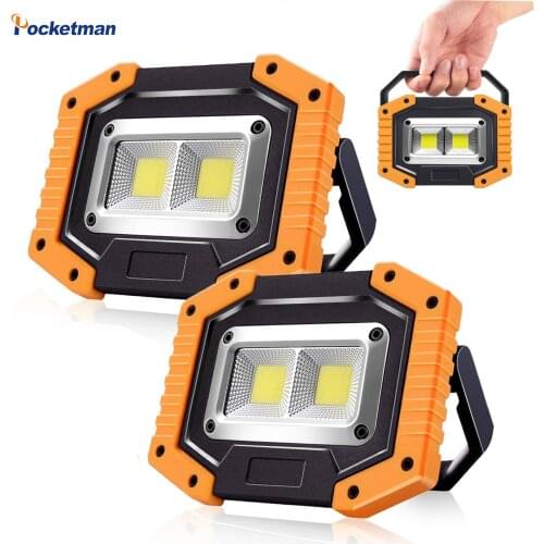 100W LED Work Lights COB Portable Work Light LED Flood Light Led Job Site Work Light Rechargeable for Indoor Outdoor Lighting