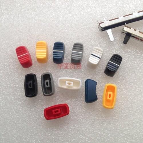 16pcs Mixer Potentiometer Fader Cap For Yamaha behringer Soundcraft / Oval Hole 4mm Audio Volume Adjuster Fader Cap 23.3*11.8mm