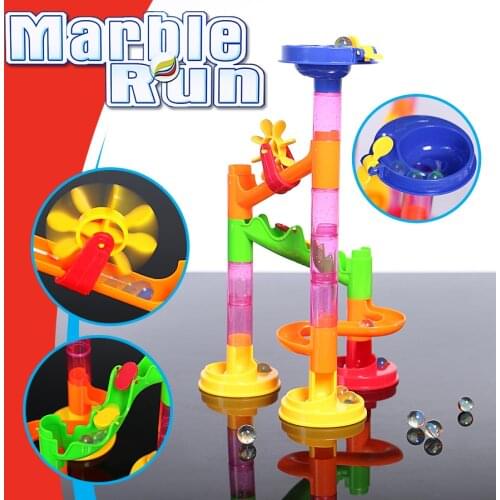 29pcs DIY Maze Balls Track Building Blocks Toys For Children Construction Marble Race Run Pipeline Block Educational Toy Game