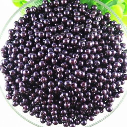 6mm 8mm 10mm 12mm 14mm Grape violet Pearl Imitation Pearl Beads ABS Round Loose Beads for Bracelet DIY Jewelry Findings AS-35