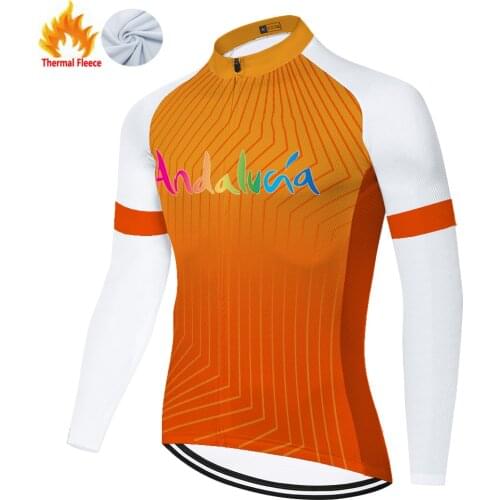 Andalucia Winter Thermal Fleece Mallot Cyclisme Malliot 2021 Jersey Hombre Invierno Maillot Velo Homme Ciclismo Masculino