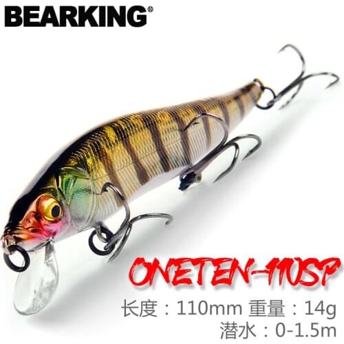 Bearking 11cm 14g SP dive 1.5m professional Minnow Wobbler fishing lures quality jerkbaits Artificial Bait Predator tackles
