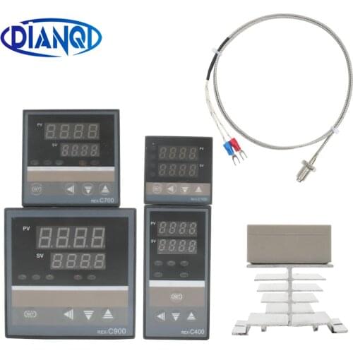 Frees shipping REX-C100,400,700 Relay Output PID Thermomstat Regulator Dual Digital Temperature Controller with Thermocouple K