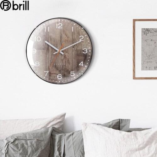 Nordic Retro Large Wall Clocks Home Decor Glass Wall Clock Modern Design Clocks Creative Wall Watches Home Decor Horloge Murale