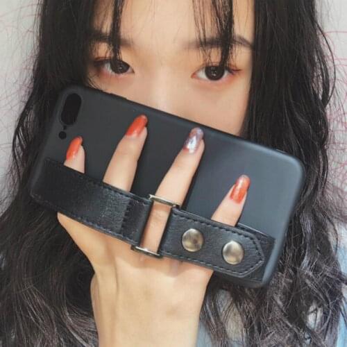 Simple Wrist Strap leather belt Case For iphone 12 Mini 11 Pro Max X Xs max XR For iphone 7 8 Plus Luxury Phone Portable case