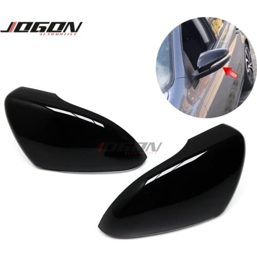 Gloss Black For VW GOLF 6 MK6 5K VI GTI R32 2008-2014 Touran Car Side Wing Rear View Mirror Cover Replacement Caps Shell Trim