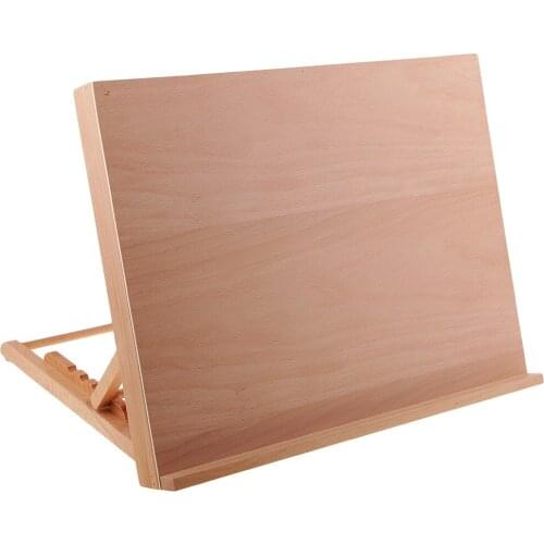 Wooden Desk Easel Artist Drawing Board, Kids Craft Art Painting Holder Display