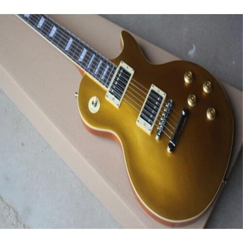 LP electric guitar, mahogany body, golden body, chrome plated hardware, free transportation