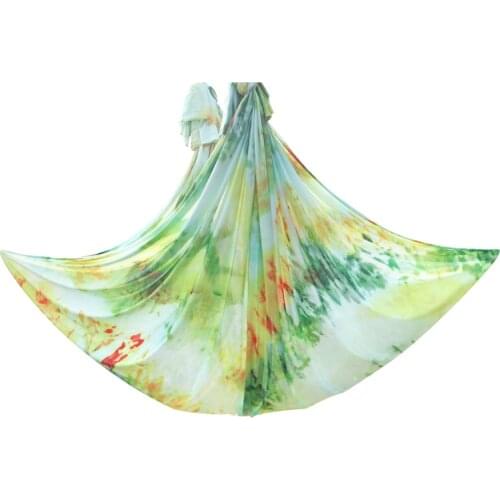 New High Strength Colorful Aerial Yoga Hammock 4mx2.5m Anti-Gravity Yoga Belts For Exercise Yoga Top Air Yoga Hammock Swing Bed