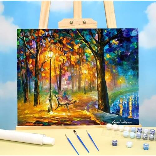 Singing Park Painting By Numbers Set Oil Paints 50*70 Boards By Numbers New Design Crafts For Adults Art