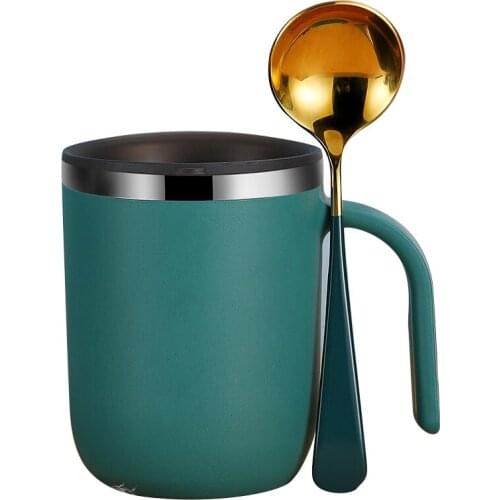 Stainless Steel Coffee Mug Metal Drinking Mugs Double Wall Beer Cup Thermal Water Wine Cups with Lid for Office Home
