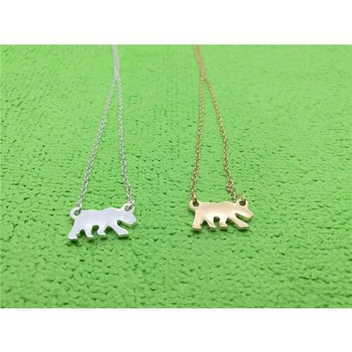 Tiny Crawling Sea Polar Bear Necklaces Animal Thin Bruin Necklace USA Forest California State Cali Bear Necklaces