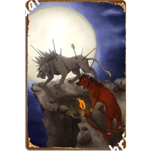 Nanaki And Seto Metal Sign Personalized Bar Cave Wall Mural Plaques Tin Sign Poster