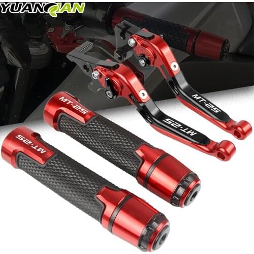 Motorcycle MT 25 CNC AluminumBrake Clutch Levers Handlebar knobs Handle Hand Grip For Yamaha MT25 MT-25 MT 25 2015 2016 2017