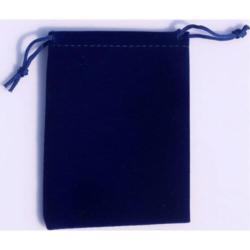 100pcs 7cm*5cm Cheap Blue Jewelry Pouches Flocking Velvet Gift Bags Wedding & Christmas small gift bag