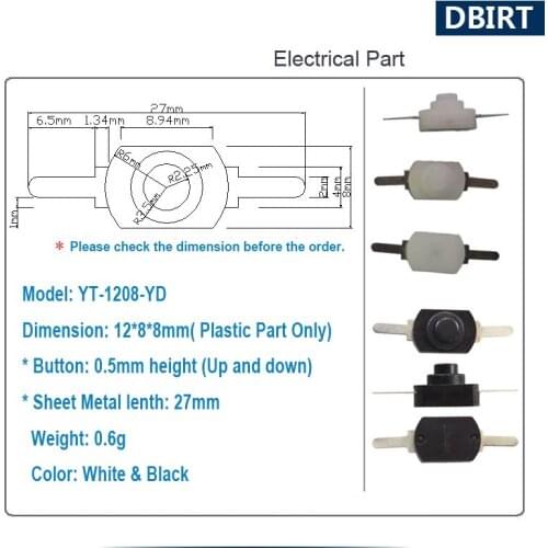 On-off Low Voltage Electronic Circuit Touch Button Micro Self-locking Switch Power Conducting Element