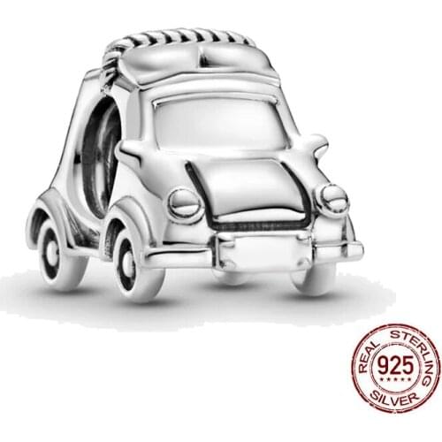Newest 925 Sterling Silver Bead Electric Car Charm Fit Original Pandora Bracelets Women Diy Jewelry Making