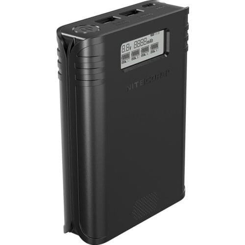 NEW NITECORE F4 18650 Li IMR Battery chager Four-Slots Flexible Power Bank USB charging LCD screen Portable Travel Power Adapter