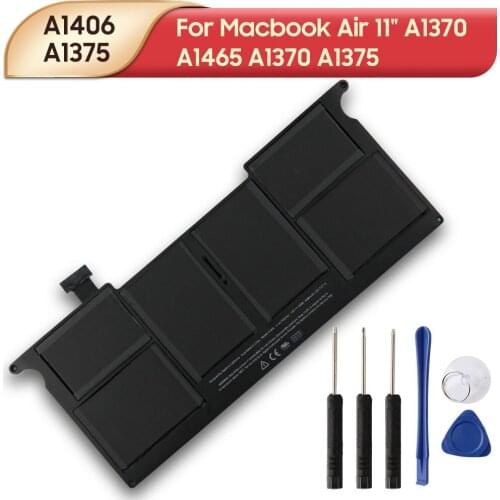 New Replacement Laptop Battery A1406 A1375 For Macbook Air 11" A1370 1465 A1370 4680mAh with Tools