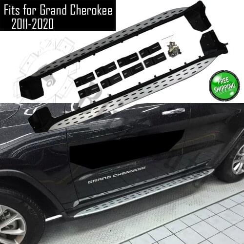Fits for Jeep Grand Cherokee 2011-2020 2Pcs left right running board side steps nerf bar car pedal side stairs