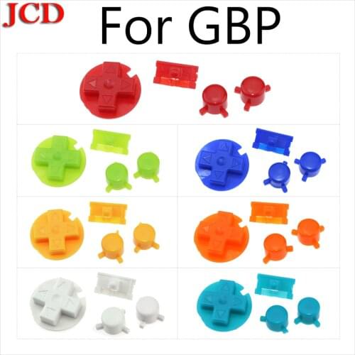 JCD Multicolor A B Buttons Keypads for Gameboy Pocket Red blue yellow for GBP On Off Power Buttons for GBP D Pads Power Buttons